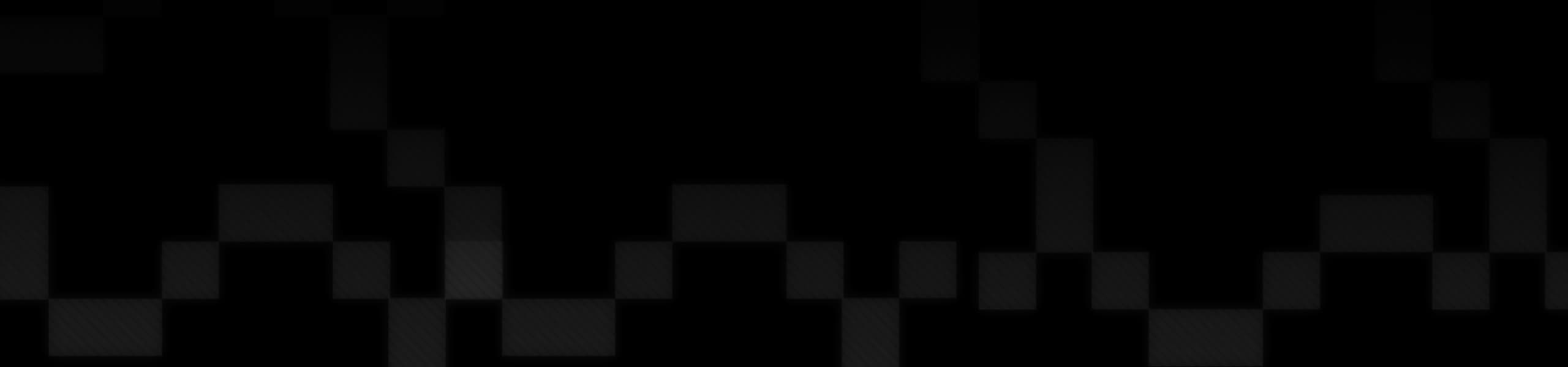 An abstract, pixelated black and gray banner background with a digital camouflage effect.